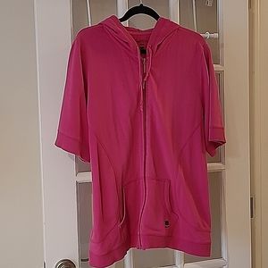 Reitmans Plus 2X pink short sleeve hoodie